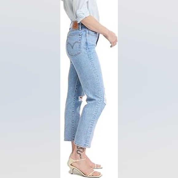 Levi's Women's Wedgie High Rise Cropped Straight Jeans - Bridge Of Bellflower - Picture 3 of 5